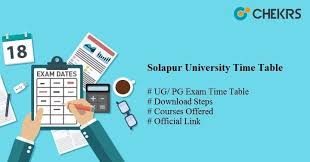 Solapur University Time Table 2018 Download Here University Exam Exam University
