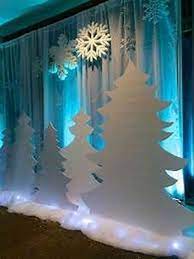 White flowers, white place settings, white party decorations (like snowflakes and artificial snow). 99 Simple Diy Winter Party Decoration Ideas Winter Party Decorations Wonderland Party Decorations Winter Wonderland Decorations