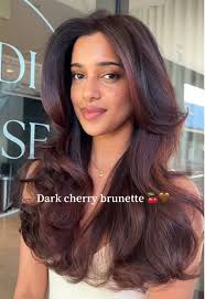Dark Cherry Brunette Hair Color Inspiration