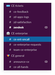 Slack sidebar organization