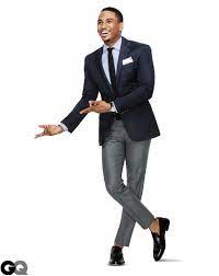 Black suit coat with grey pants. The Most Important Item In Your Wardrobe Blazers For Men Mens Wardrobe Essentials Mens Outfits