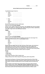 Memahami secara rinci seputar surat perjanjian hutang piutang atau biasa dikenal juga surat perjanjian pinjam uang. Doc Surat Pernyataan Pelunasan Hutang Wanto Sahabat Academia Edu
