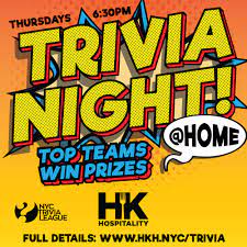 If you want to register for the league, join our next virtual quiz and register directly on your digital answer sheet. Trivia Night At Home Hk Hospitality