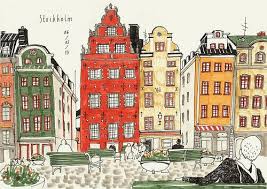 Stockholm Stockholm City Illustration Scandinavian Architecture