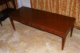 A mixture of chrome and brass. Vintage Mersman Mahogany Coffee Table Marva S Placemarva S Place