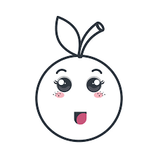 orange fruit nourriture bande dessinee de kawaii avec le visage d expression heureuse illustration vectorielle clip art libres droits vecteurs et image 63009061 licorne coloriage a3