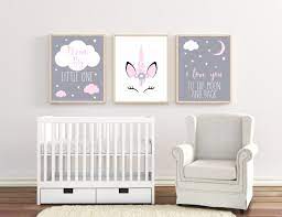 Girl Baby Wall Art Unicorn Bedroom Decor Unicorn Nursery Etsy Unicorn Nursery Art Unicorn Bedroom Decor Nursery Decor Girl