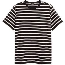 Black And White Striped Tee Cotton Pique T Shirt 14 99 15 Liked On Polyvore Featuring Tops T Shirts Striped T Shirt Stripe Tee Black And White Stripe T Shirt Shirts Black Shirt
