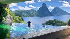 Jade mountain resort sits high above the beaches of anse chastenat, calling attention to both itself and also to some of the best views offered on the entire island of st lucia. Je2 Sanctuary Room Tour At Jade Mountain Resort St Lucia Youtube