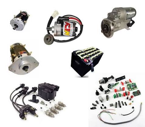 phụ tùng xe nâng được sắp xếp trong kho linh kiện công nghiệp