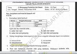 Contoh soal matematika kelas 2 sd tema 2. Soal Ulangan K13 Kelas 3 Tema 2 Menyayangi Tumbuhan Dan Hewan Sekolahdasar Net