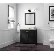 Jersey city bathroom vanity w: Home Decorators Collection Bonheur 36 In W X 21 In D Vanity In Black With Ceramic Vanity Top In White With White Basin Hdpev36v The Home Depot