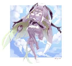 Rule 34 Dev - 1girl antennae arthropod_girl buliangmiao claws colored_skin  extra_hands highres hopper1 insect_wings ishimori_prod jumping kamen_rider  kamen_rider_gotchard_(series) locust monster_girl personification  purple_eyes ride_chemy_card solo ...