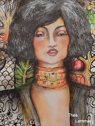 Klimt inspired mixed media collage art