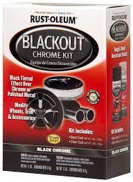 Rustoleum black chrome spray paint. Rust Oleum 257355 Automotive Blackout Chrome Spray Kit 624 G Black Amazon In Car Motorbike