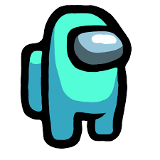Cyan Among Us Cute Emoji Wallpaper Black Wallpaper Iphone Cyan Colour