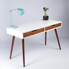 Mid Century Modern Two Drawer Desk Great For Writing Studying Or Computer Desk Solid Wood Bedroomd Modern Wood Desk Modern White Desk Modern Computer Desk