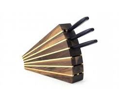 Bloc A Couteaux En Noyer Knife Holder Kitchen Knives Knife Block