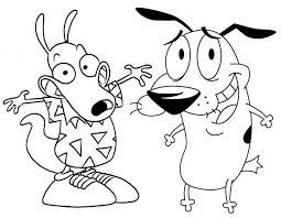 Rockos modern life coloring pages. Rocko And Spunky From Rockos Modern Life Coloring Page Rocko S Modern Life Cute Cartoon Drawings Cartoon Coloring Pages