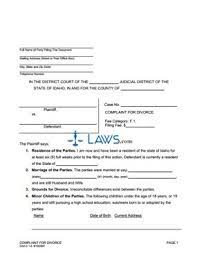 Sep 26, 2018 · what you should do if your spouse refuses to sign divorce papers achieving a divorce from an uncooperative spouse can feel like an uphill battle. Free Form Cao D1 5 Complaint For Divorce Free Legal Forms Laws Com