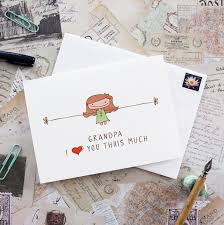 Grandpa Greeting Card I Love You This Much Gift For Grandpa Etsy Grandpa Birthday Card Happy Fathers Day Cards Fathers Day Cards