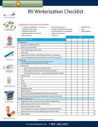 Checklist For Closing And Winterizing The Camper Rv Camping Tips Rv Camping Checklist Travel Trailer Camping