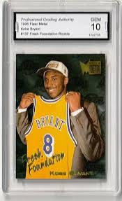Ending today at 7:17pm pst. Kobe Bryant Graded 10 Rookie Card 1996 Fleer Metal 137 Lakers Nba Basketball Kobe Bryant Sports Cards Kobe