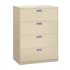 Check spelling or type a new query. Hon Brigade 600 42 W Lateral 4 Drawer File Cabinet Metal Putty Office Depot