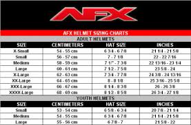 Afx Motorcycle Helmet Sizing Chart 1stmotorxstyle Org