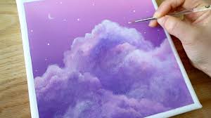 Back to acrylic painting tutorials page. How To Purple Cloud Painting Acrylic Cloud Painting Tutorial For Beginners 114 Youtube