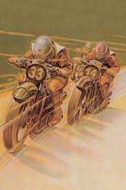 Vintage Motorcycle Poster Vintage Motorcycle Posters Motorcycle Posters Racing Posters