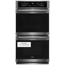 Check spelling or type a new query. Frigidaire Gallery 27 In Double Electric Wall Oven With True Convection Self Cleaning In Black Stainless Steel Fget2766ud The Home Depot