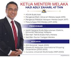 Adly mohon tyt bubarkan dewan. Bernama On Twitter Infografik Profil Ketua Menteri Melaka Adly Zahari