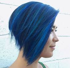 Both of these colors are so delicate and pretty. Gimme The Blues Bold Blue Highlight Hairstyles