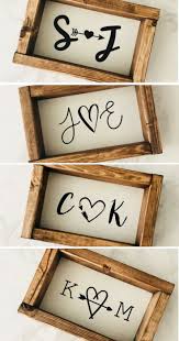 Personalized Heart Initial Signs Diy Rustic Decor Diy Wood Signs Home Decor Signs
