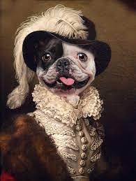 We'll use a public domain oil painting of a 19th century dutch. Custom Pet Portrait Romantic Pet Portrait Regal Pet Portrait Royal Pet Portrait Historical Portrait Fine Art Print Or Digital File Pet Portraits Dog Portraits Dog Canvas