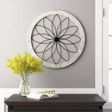 Evonne 2 Piece Pine Solid Wood Floating Shelf Medallion Wall Decor Wall Decor Flower Wall Decor