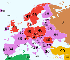 This map shows list of country calling codes defined by international telecommunication union (itu), also called international direct dialling (idd) or international subscriber dialling (isd) codes. Telephone Numbers In Europe Wikipedia