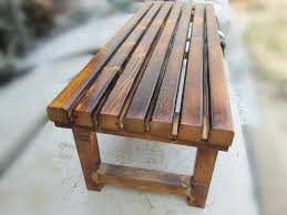 Free Shipping Wood Benches Park Bench Sofa Stool Bathroom Stool Stool Bed End Stool Carbonization Outdoor