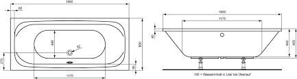 Badewannen verfügen oft über besondere eigenschaften. Ideal Standard Tip Plus Duo Badewanne Masse 180 X 80 Cm In Weiss