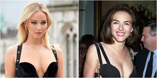 The actress shared a snapshot of herself watching tv in the shiny, slinky gown she first wore back in 1999 to the cfda awards. Jennifer Lawrence Has Gone All 1994 Elizabeth Hurley On Us In A Plunging Versace Gown