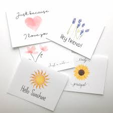 Inspirational cards stamped cards card design paint cards watercolor cards greeting cards card art this sympathy card is a simple and elegant way to do just that. Friendship And Just Because Watercolor Greeting Cards Set 5 Cards Envelopes Greeting Card Set Watercolor Greeting Cards Greeting Cards Diy