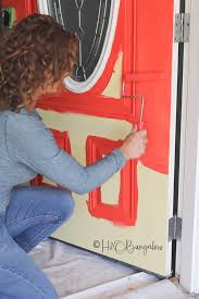 Remove the tape while the paint is still wet. How To Paint A Front Door Without Brush Marks H2obungalow