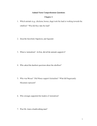 Free chapter 2 summary of animal farm by george orwell. Animal Farm Comprehension Questions