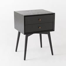 Boys Bedroom Mid Century Nightstand Black West Elm Mid Century Nightstand Bedroom Night Stands Wood Storage Cabinets