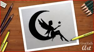 How To Draw A Fairy Sitting On Moon And Very Easy Step By Step Youtube This is an easy step by step tutorial for beginners and kids to draw beautiful fairy pencil sketch. how to draw a fairy sitting on moon and very easy step by step