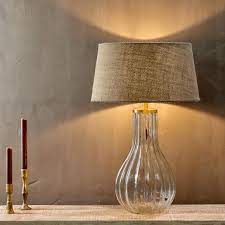 Nkuku Varanisi Tall Glass Lamp In Table