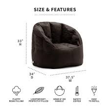 Big Joe Lux Large Milano Blazer Bean Bag Chair, Multiple Colors