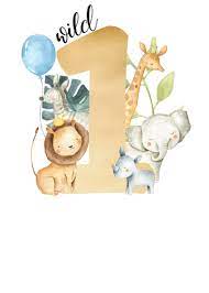 Wild One Safari Jungle Animals Gold Greenery Cute Invitation Zazzle Com In 2021 Safari Animals Birthday Baby Boy 1st Birthday Party Animal Birthday