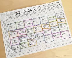 21 Best Free College Printables Every Student Should Know About By Sophia Lee School Timetable Study Timetable Template High School Organization
